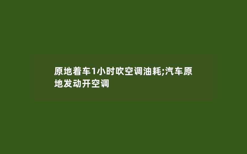 原地着车1小时吹空调油耗;汽车原地发动开空调