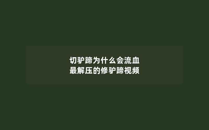 切驴蹄为什么会流血 最解压的修驴蹄视频