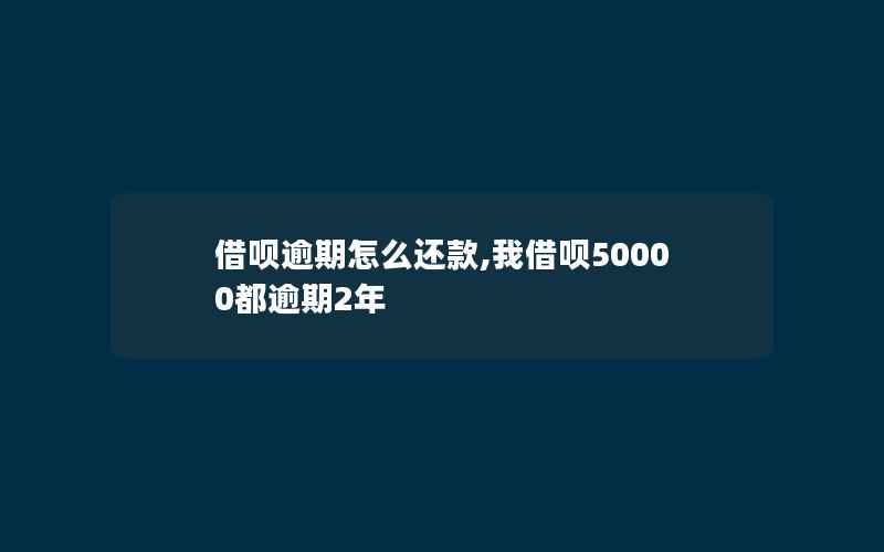 借呗逾期怎么还款,我借呗50000都逾期2年