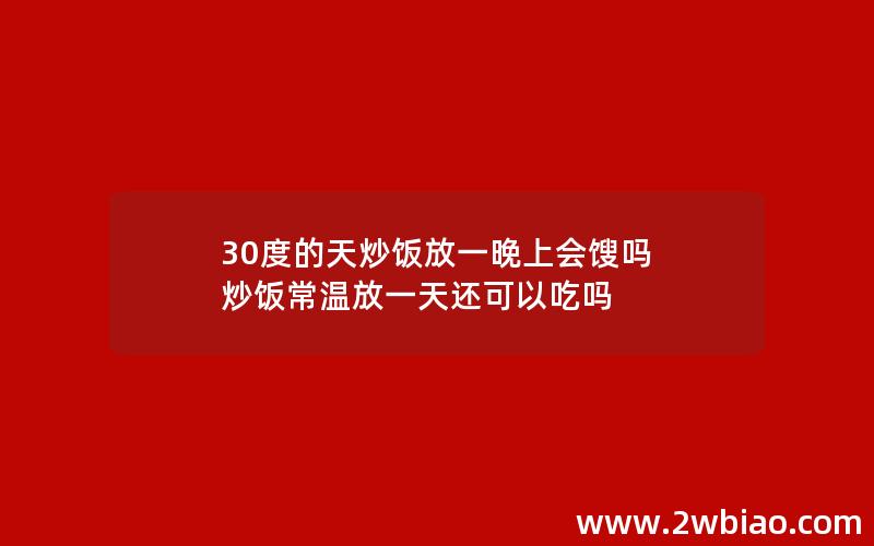 30度的天炒饭放一晚上会馊吗 炒饭常温放一天还可以吃吗