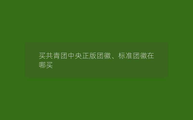 买共青团中央正版团徽、标准团徽在哪买