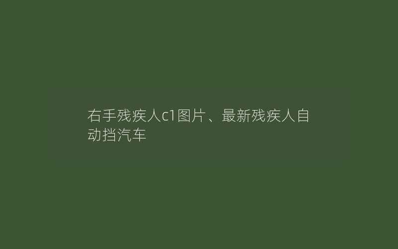 右手残疾人c1图片、最新残疾人自动挡汽车