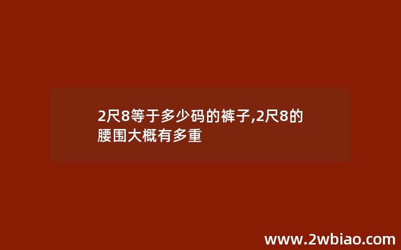 2尺8等于多少码的裤子,2尺8的腰围大概有多重